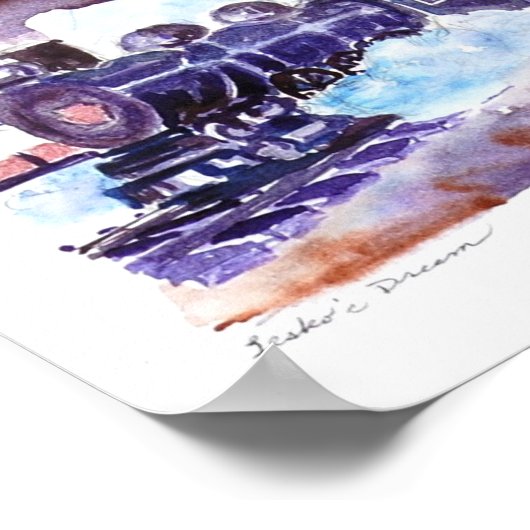 蒸気機関車02 ポスター (角)