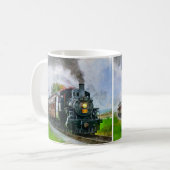蒸気機関車89蒸気機関車鉄道 コーヒーマグカップ (正面左)
