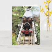 蒸気機関車 カード (黄色い花)