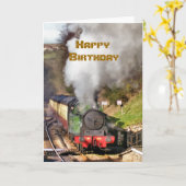 蒸気機関車 カード (黄色い花)