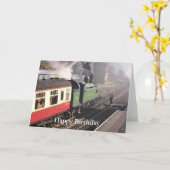 蒸気機関車 カード (黄色い花)