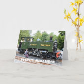 蒸気機関車 カード (黄色い花)