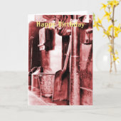 蒸気機関車 カード (黄色い花)