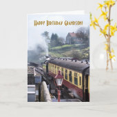 蒸気機関車 カード (黄色い花)