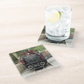 蒸気機関車 ガラスコースター (アングル)