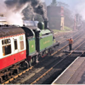 蒸気機関車 ガラスコースター