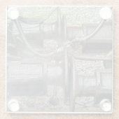 蒸気機関車 ガラスコースター (裏面)