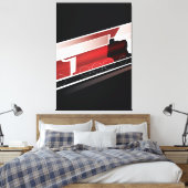 蒸気機関車 キャンバスプリント (インサイチュ (寝室))