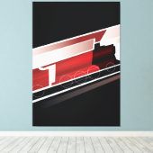 蒸気機関車 キャンバスプリント (インサイチュ (ウッドフロア))