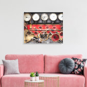 蒸気機関車 キャンバスプリント (インサイチュ (リビング))