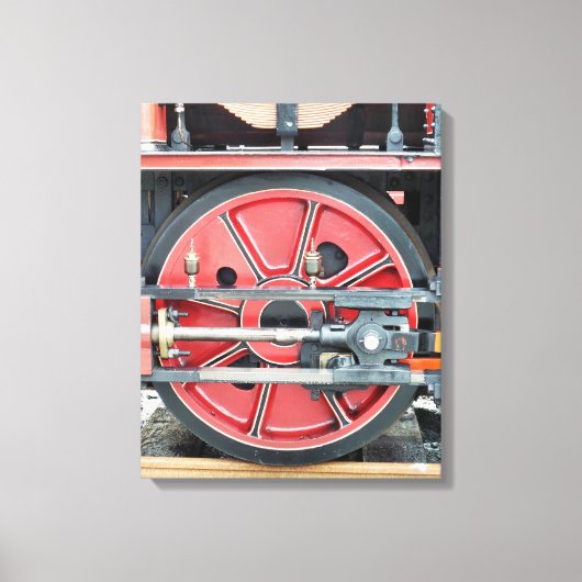 蒸気機関車 キャンバスプリント (正面)
