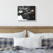 蒸気機関車 キャンバスプリント (インサイチュ (寝室))