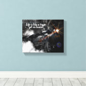 蒸気機関車 キャンバスプリント (インサイチュ (ウッドフロア))