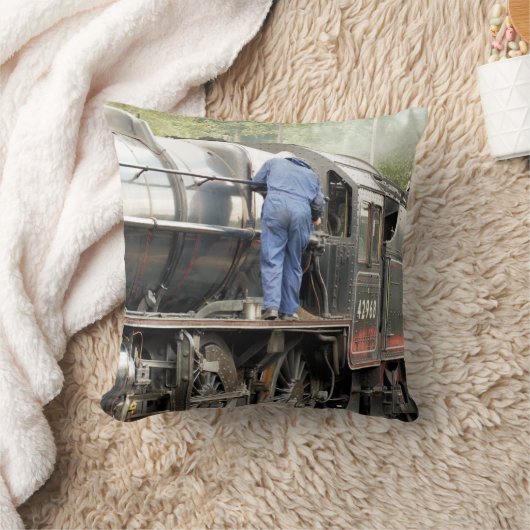 蒸気機関車 クッション (ブランケット)