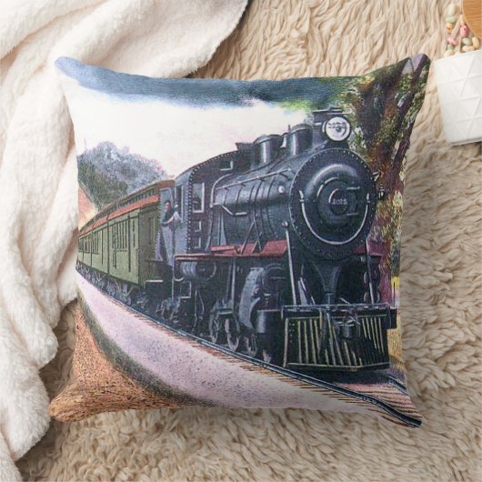 蒸気機関車 クッション (ブランケット)