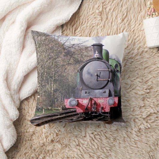 蒸気機関車 クッション (ブランケット)