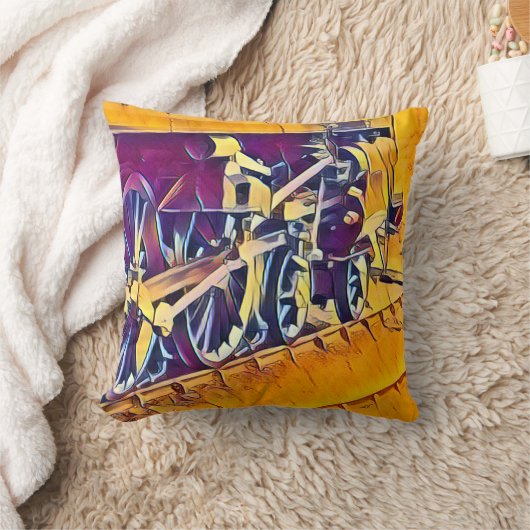 蒸気機関車 クッション (ブランケット)