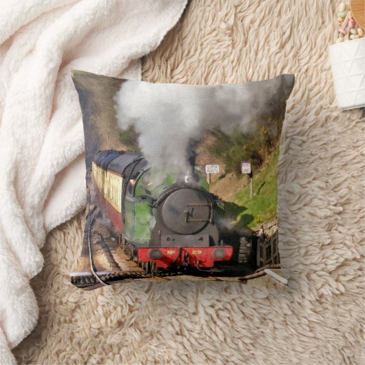 蒸気機関車 クッション (ブランケット)