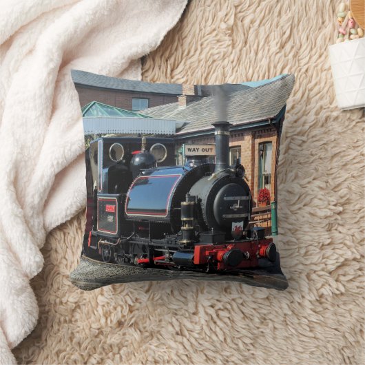 蒸気機関車 クッション (ブランケット)