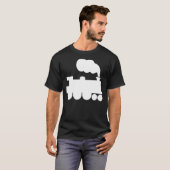 蒸気機関車 シンボルマーク ホワイト Tシャツ (正面フル)