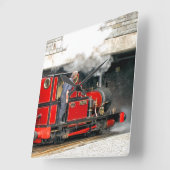 蒸気機関車 スクエア壁時計 (傾斜)