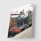 蒸気機関車 スクエア壁時計 (傾斜)