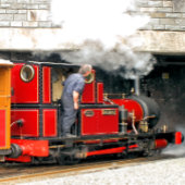 蒸気機関車 スクエア壁時計