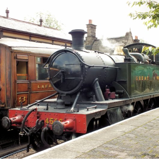 蒸気機関車 スクエア壁時計