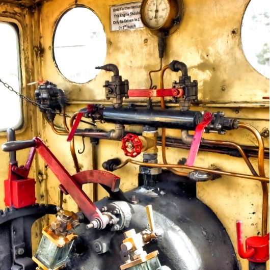 蒸気機関車 スクエア壁時計