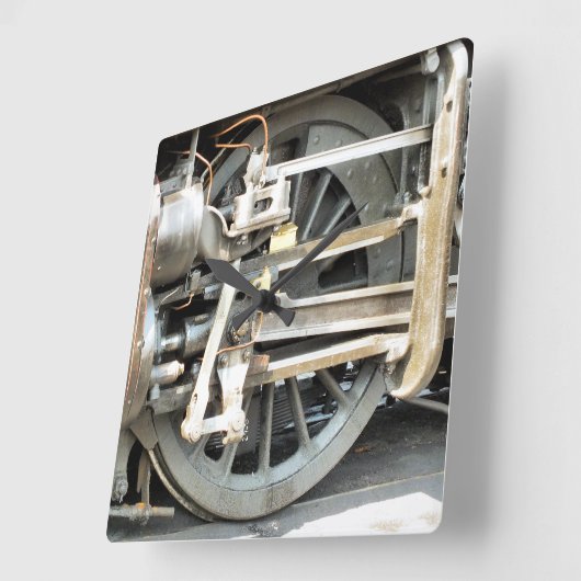 蒸気機関車 スクエア壁時計 (傾斜)