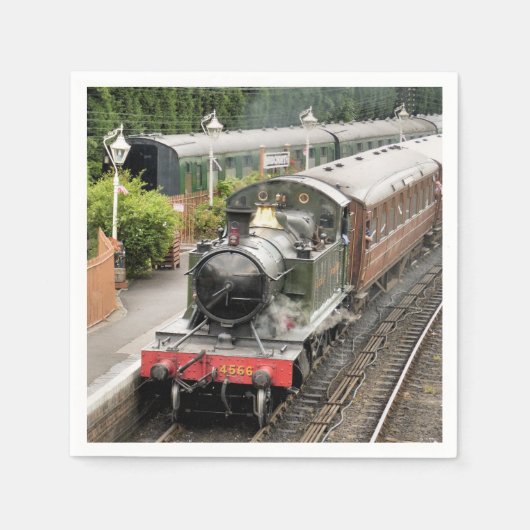 蒸気機関車 スタンダードカクテルナプキン (正面)