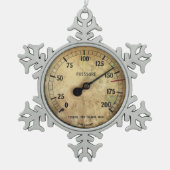 蒸気機関車 スノーフレークピューターオーナメント (正面)