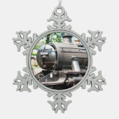 蒸気機関車 スノーフレークピューターオーナメント (正面)