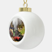 蒸気機関車 セラミックボールオーナメント (右)