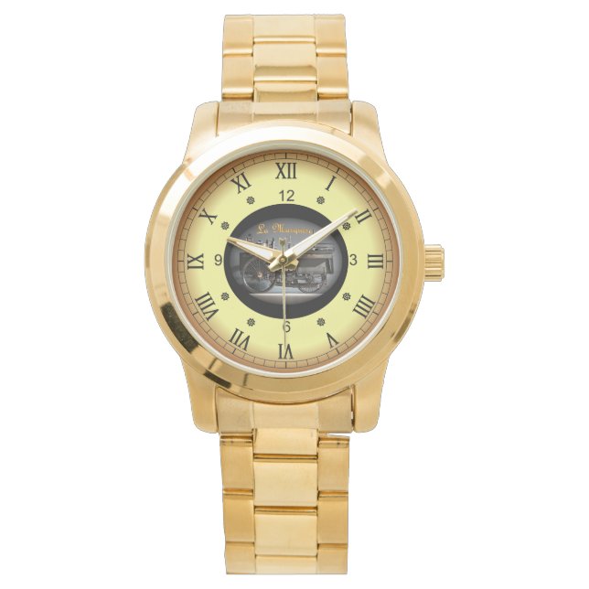 蒸気機関車～デ・ディオン・ボートン・ラ・マーキセ～1884~* 腕時計 (正面)