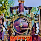 蒸気機関車 フォトプリント           