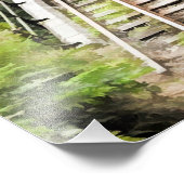 蒸気機関車 フォトプリント            (角)