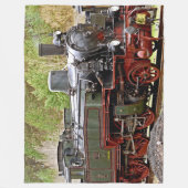 蒸気機関車 フリースブランケット (正面)