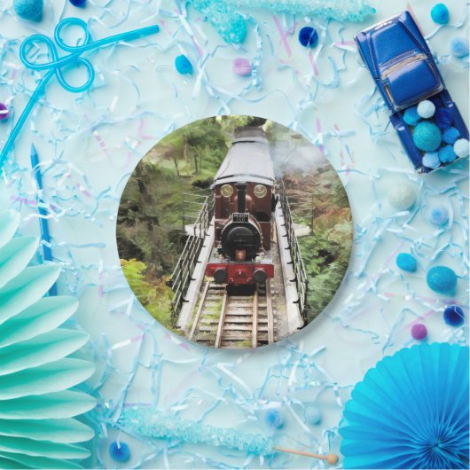 蒸気機関車 ペーパープレート (パーティー)
