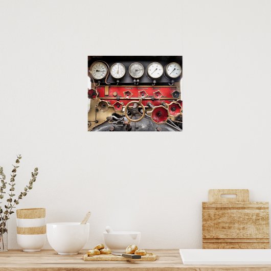 蒸気機関車 ポスター (キッチン)