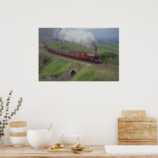 蒸気機関車 ポスター (キッチン)
