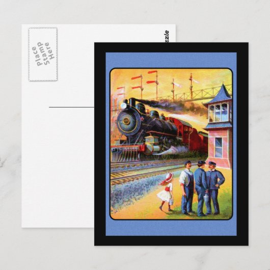 蒸気機関車 ポストカード (正面/裏面)