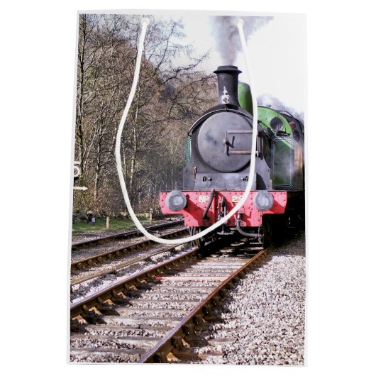 蒸気機関車 ミディアムペーパーバッグ (裏面)