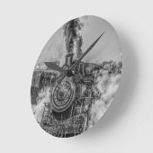 蒸気機関車 ラウンド壁時計 (傾斜)