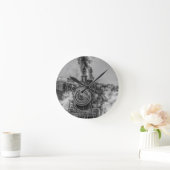 蒸気機関車 ラウンド壁時計 (ホーム)