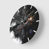 蒸気機関車 ラウンド壁時計 (傾斜)