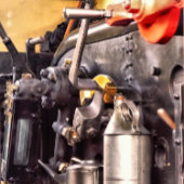 蒸気機関車 ラウンド壁時計