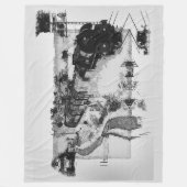 蒸気機関車 – ヴィンテージ列車 フリースブランケット (正面)