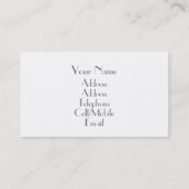 蒸気機関車 名刺 (裏面)