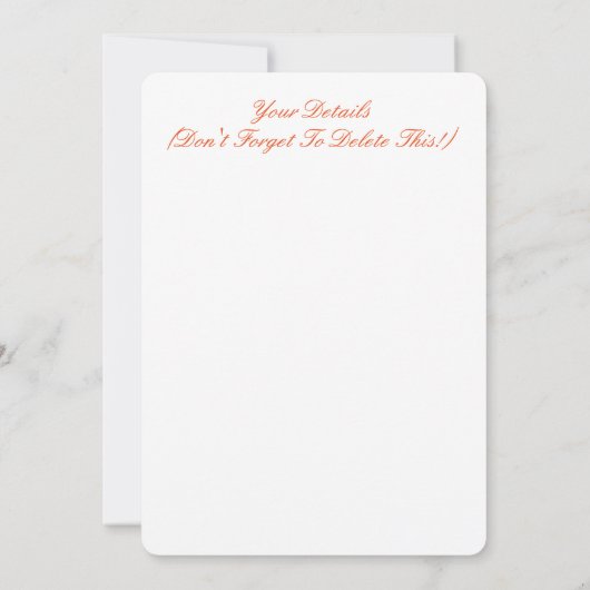 蒸気機関車 招待状 (裏面)